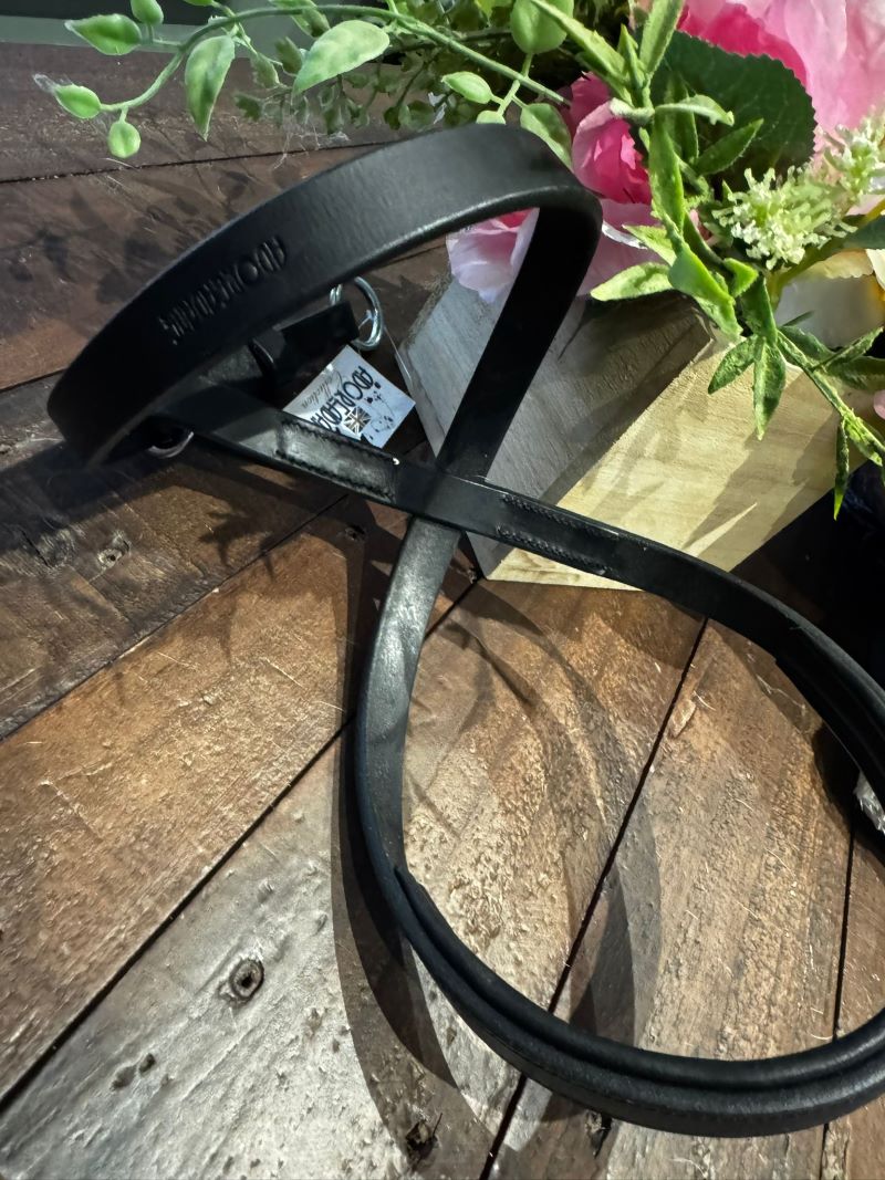 Black leather padded head collar for dogs