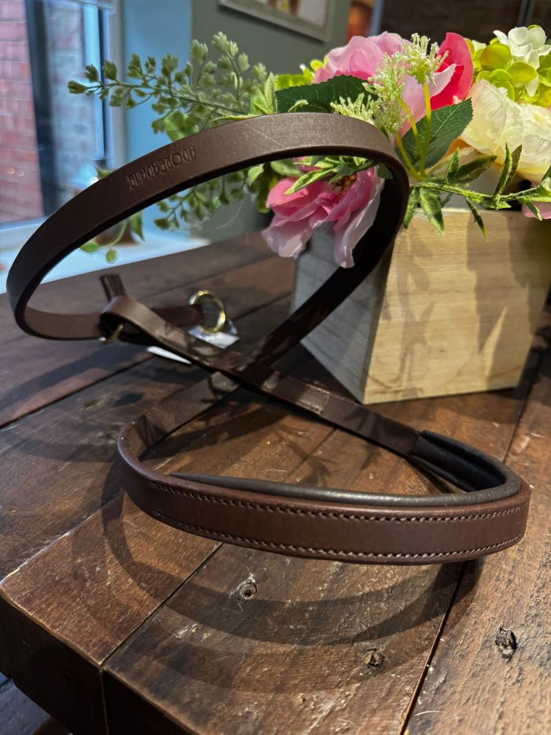 Brown leather padded head collar for dogs 
