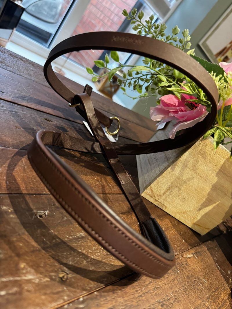 Brown leather padded head collar for dogs 